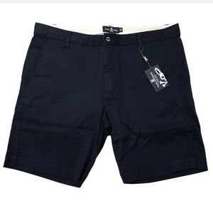 Psycho Bunny Mens Size 38 Navy Blue Charlie Chino Shorts $95